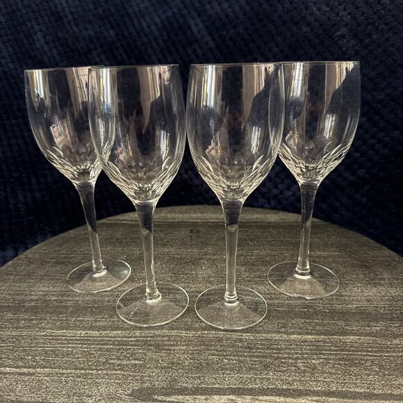 SET of 4 Orrefors PRELUDE Clear Claret Wine Glasses Goblets Stemware MCM Barware - Picture 2 of 5